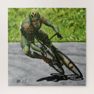 Orc Cyclist Bike Racing Large Fantasy Art Puzzle