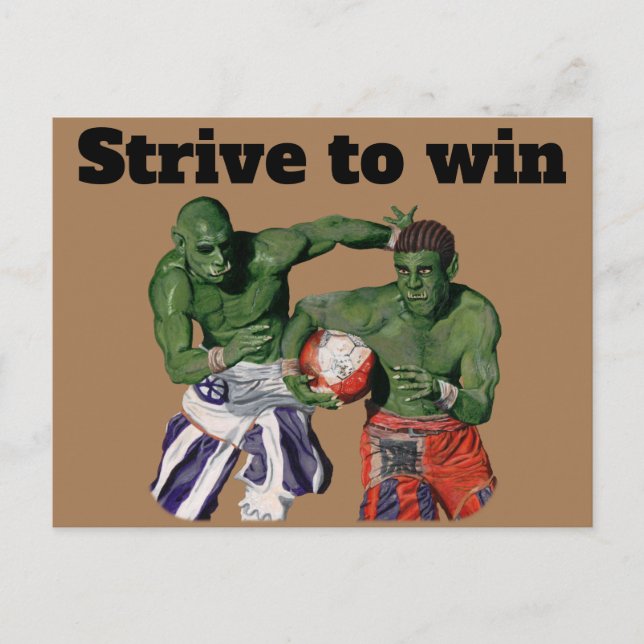 Orc Gladiator Football Sport Imaginaire Art Carte  (Devant)