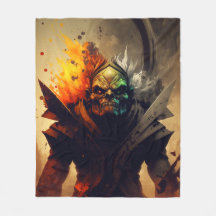 Orc Warlord Fantasy Blanket | D&D Gift