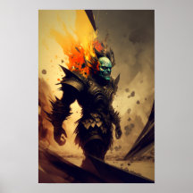 Orc Warlord Fantasy Poster | D&D Decor 3