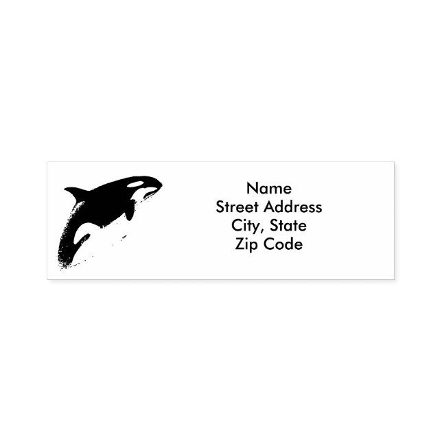Orca Address Stamp, Self-inking Stamp (Design)