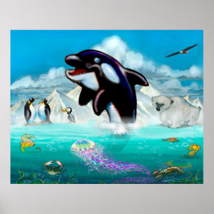 Orca and Arctic Poster