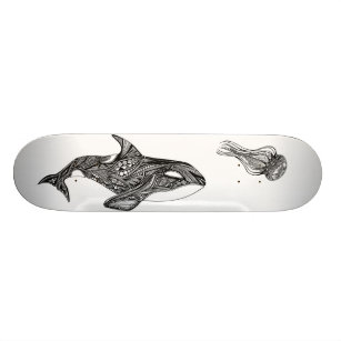 Orca and Jellyfish "Killer" Skateboard Deck
