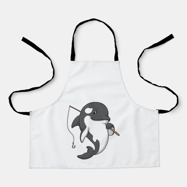 Orca as Fisher with Fishing rod Apron (Front)