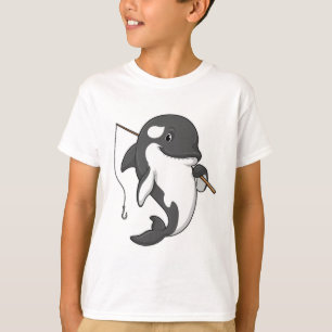Orca as Fisher with Fishing rod T-Shirt