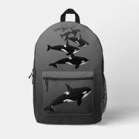 Orca Backpack Killer Whale School Bags Customize