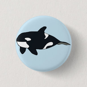 Orca Badge 1 Inch Round Button