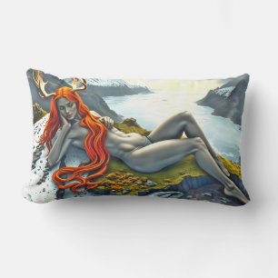 Orca Beneath the Goddess Lumbar Pillow