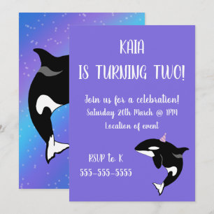 Orca Birthday Invitation