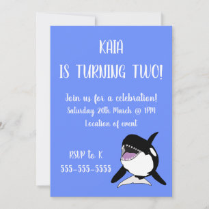 Orca Birthday Invitation