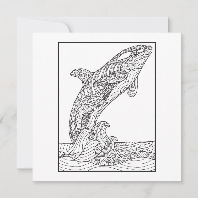 Orca Black and White Card (Front)