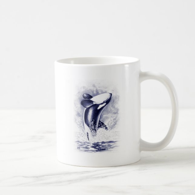 Orca Breaching Coffee Mug (Right)