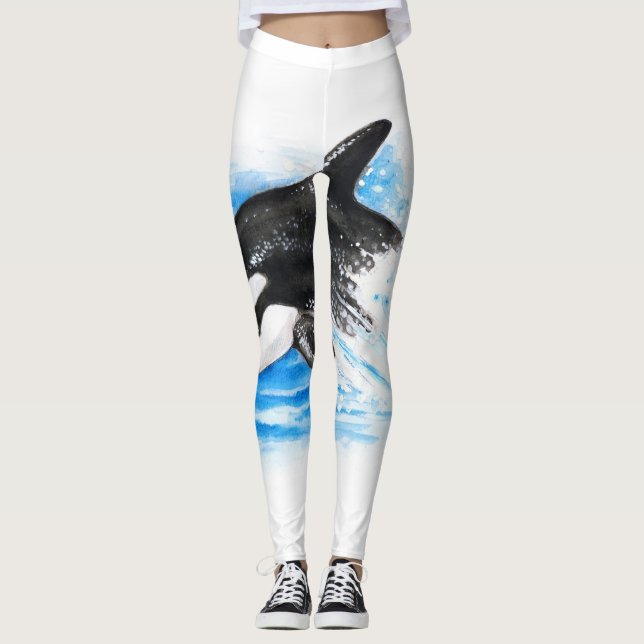 Orca Breaching Leggings (Front)