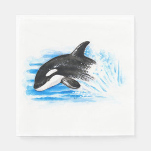 Orca Breaching Napkin