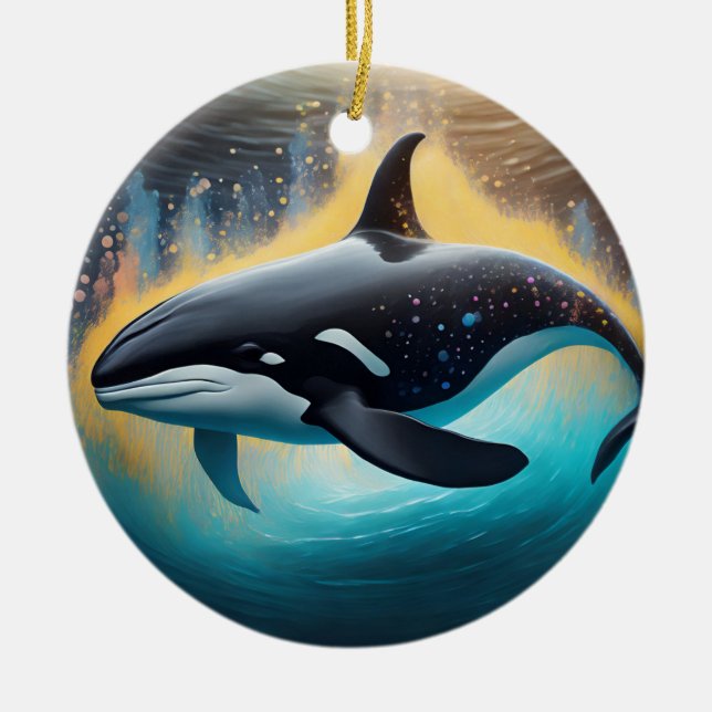 Orca Ceramic Ornament (Front)