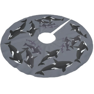 Orca Christmas Tree Skirt Killer Whale Tree Skirt