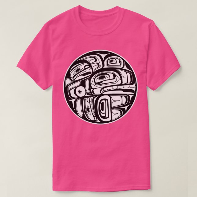 Orca Circle formline pendant native american salis T-Shirt (Design Front)