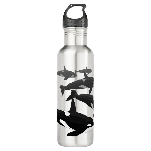 Orca Custom Killer Whale Art Bottles (Front)