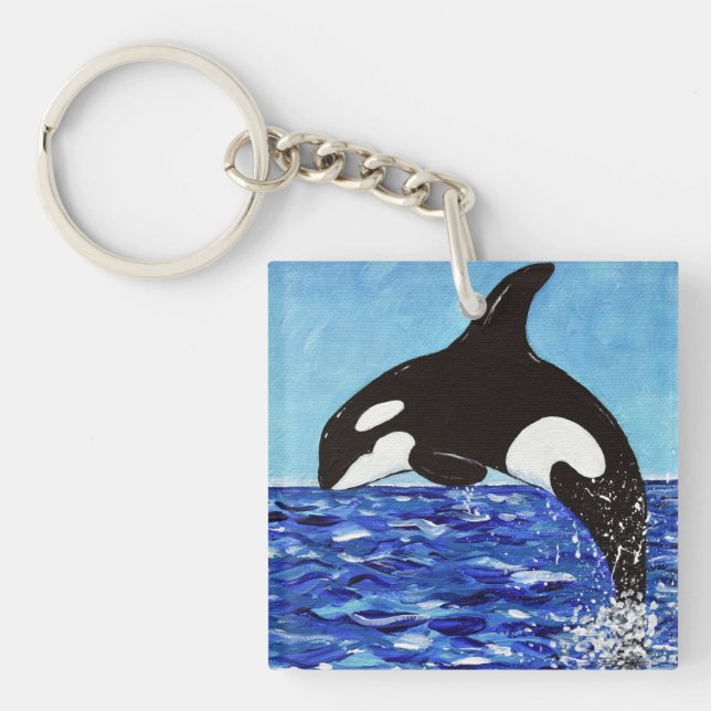 Orca dans la peinture bleue (Devant)