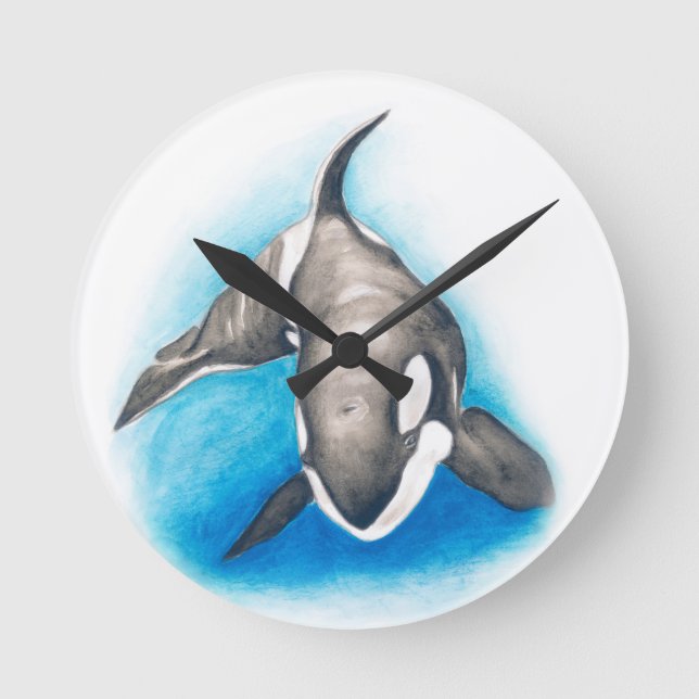 Orca Deep Dive Round Clock (Front)