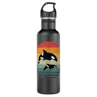 Orca Family Vinage Rero Ar, Killer Whale Family 710 Ml Water Bottle