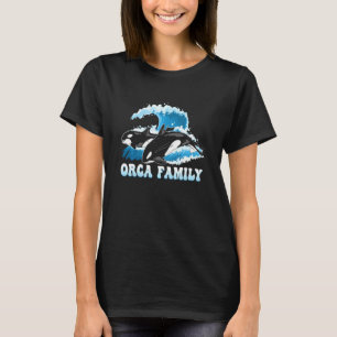 Orca Family Wave Vintage For Orcas Whale  Sweatshi T-Shirt