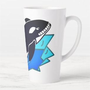 Orca, Fish, Penguin Enemy Latte Mug