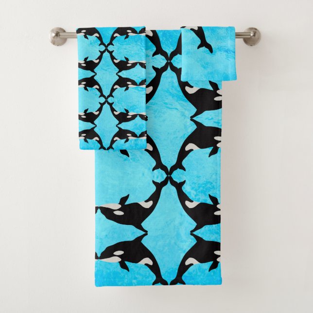 Orca Fun Bath Towel Set (Insitu)