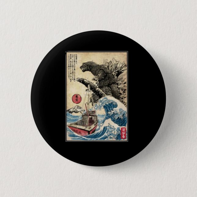 Orca in Japan 2 Inch Round Button (Front)