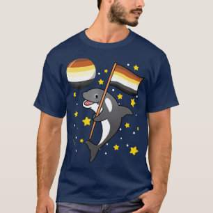 Orca In Space Gay Bear Pride Long Sleeve T-Shirt