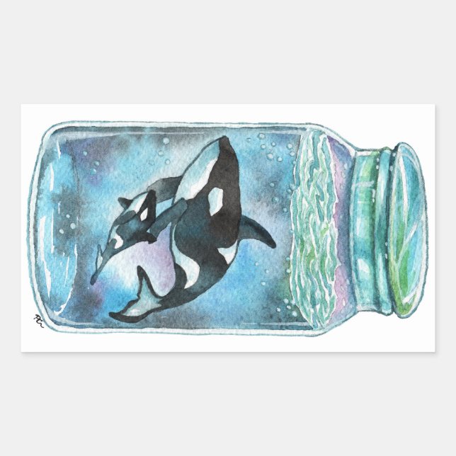 Orca in the Jar Sticker (Front)