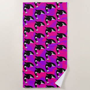 Orca Killer Whale Beach Towel