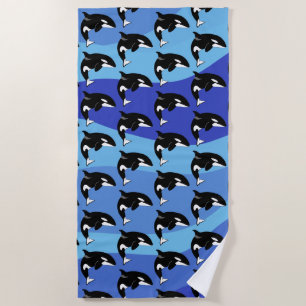 Orca Killer Whale Beach Towel