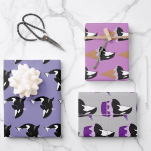 Orca Killer Whale Birthday Wrapping Paper Sheet