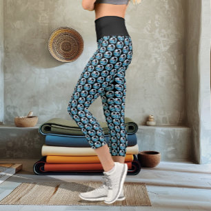 Orca Killer Whale Blue Ocean Capri Leggings