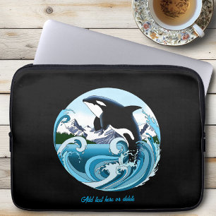 Orca Killer Whale Blue Ocean Laptop Sleeve