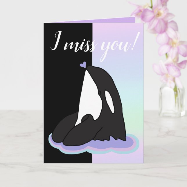 Orca Killer Whale Card (Orchid)
