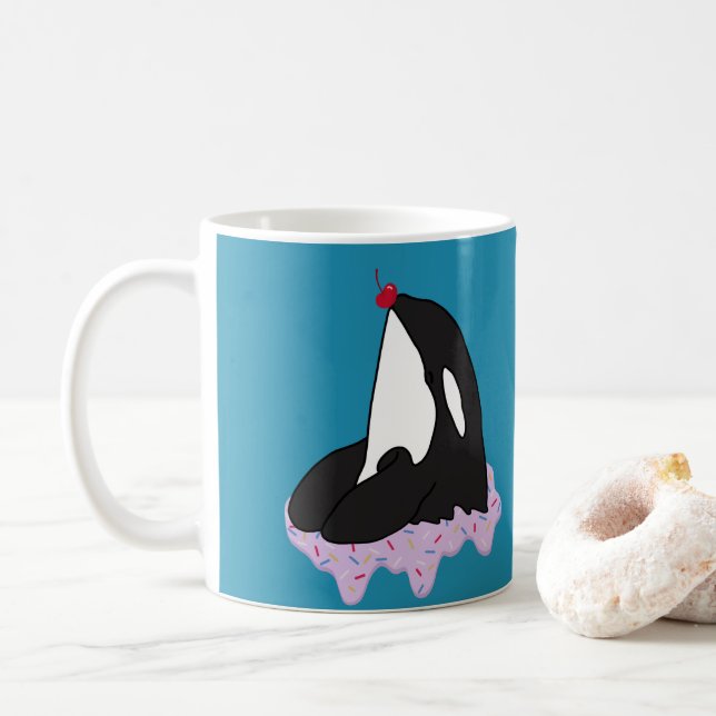 Orca Killer Whale Coffee Mug (Avec donut)