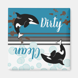 Orca Killer Whale Dirty/Clean Magnet