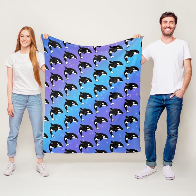 Orca Killer Whale  Fleece Blanket (In Situ)