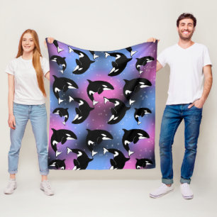 Orca Killer Whale Fleece Blanket