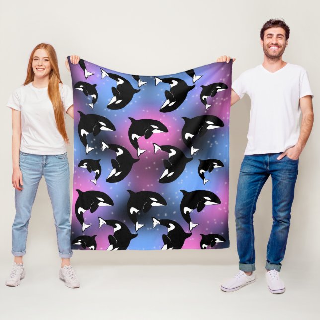 Orca Killer Whale Fleece Blanket (In Situ)