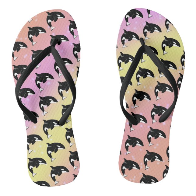 Orca Killer Whale Flip Flops (Footbed)