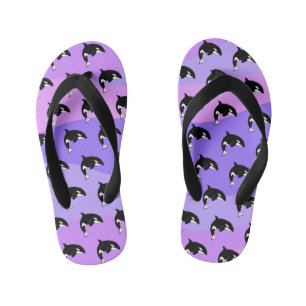 Orca Killer Whale Kid's Flip Flops
