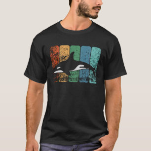Orca Killer Whale Sea Panda Vintage Retro Whale Fa T-Shirt