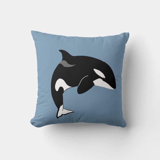 Orca Killer Whale  Throw Pillow (Front)