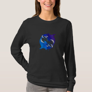 Orca Killer Whale Yin Yang Symbol Beach Women Men T-Shirt