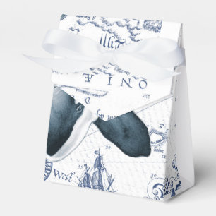 Orca Map Blue Favor Box