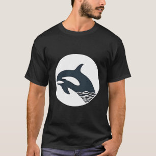 Orca Minimal Love Orcas Ocean Animal T-Shirt