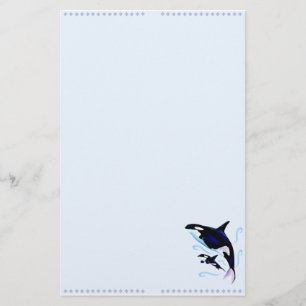 Orca Mom and Baby- Stationery
